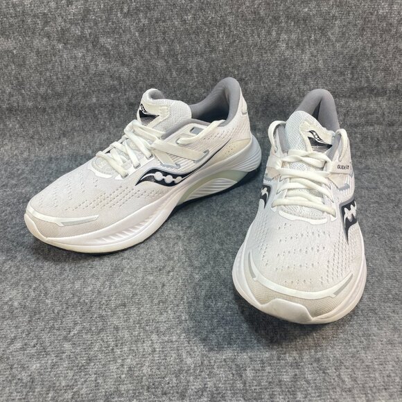 SAUCONY Guide 16 Men's Running Shoes Size 8 White Black Gray Stability Trainers - Picture 2 of 7